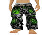 green skull pants baggie