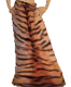 Long Tiger Print Skirt