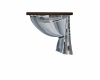 Rustic blue curtain righ