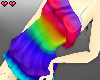 !L Rainbow Petal Dress