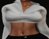Grey Crop Hood Top