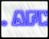 Blue Neon .AFK. headsign