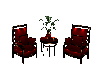 elegant red chairs 