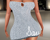 Lycra Dress-Silver/Wht
