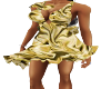 Sexy Gold Silk Dress