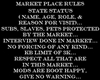 Market Place Rule Sign