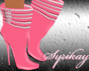 [S]Pink PVC Dance Boots