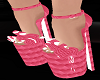 Coral Pink Ruffle Heels