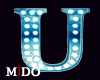 M! U Blue Letter Neon