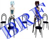 Black/Blue Dance Chairs