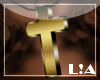 L!A cross necklace gld