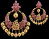 !Gold Chandbali Earrings