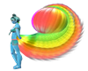 Rainbow furry tail