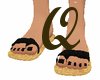 Black Snakeskin Sandals