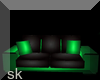 sk:Green/Black Anim Sofa