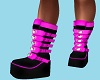 Black n Pink HK Boots