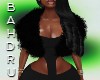 Gayle Fur Throw Black