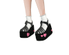 Cutie pink & black shoes