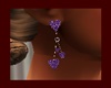 Purple hearts earrings
