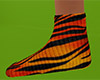 Orange Tiger Stripe Socks (F)