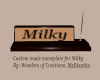 Milky desk nameplate
