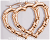 $K Heart Gold Hoops