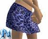 Blue Leopard Mini Skirt