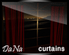 {D}DarkRed satin curtain