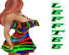 rainbow zebra dress