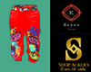 Graffiti pants red