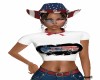 Cowgirl Up White Tee