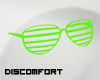 *D lined glasses LIME