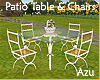 Gold&Wht Table & Chairs