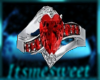 Heart Ruby Diamond Ring