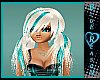 White And Teal Long Hair