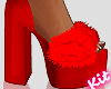 Fluffy Red Heels