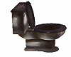 Bronze toilet with newsP
