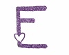 Letter E Purple
