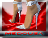 !M Silver leather heels