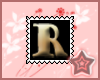 R Letter Stamp