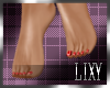 {LIX} Red Toes Bare Feet