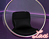 L | black glass chair