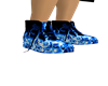 Boys Boots Blue Flames