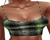 green n black plaid crop