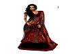 Red/Black Flowered Saree