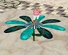 Teal Dancing Flower