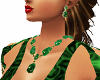 Emerald and Gold Earings