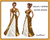 GOLD/WHITE SATIN GOWN