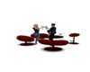 Red Club Table w/Poses
