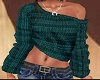 Teal Netted Sweater